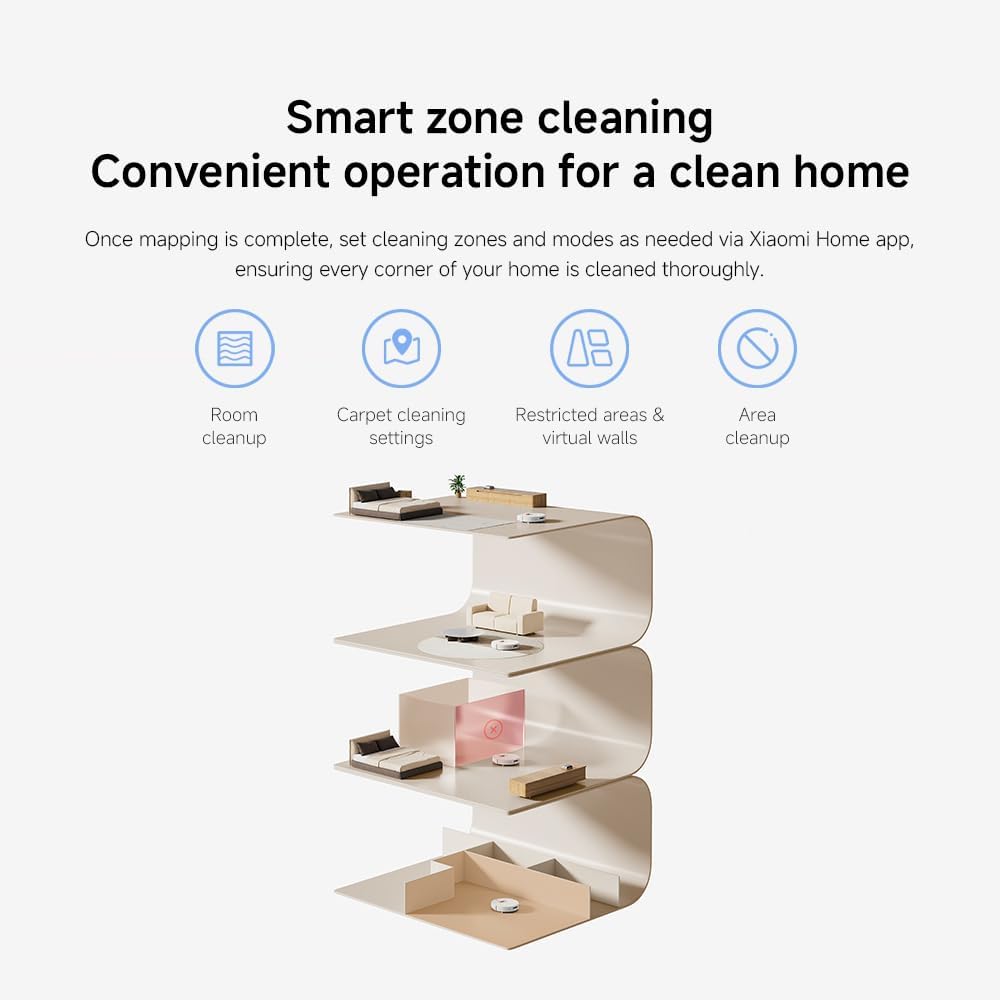 Xiaomi Robot Vacuum H40 – 10,000Pa Suction, LDS Navigation, Auto Dust Emptying, 180min Runtime