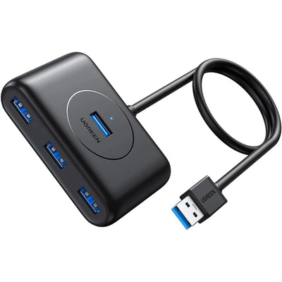 يوجرين USB 3.0 Hub بـ4 منافذ وكابل 1 متر بسرعة 5Gbps