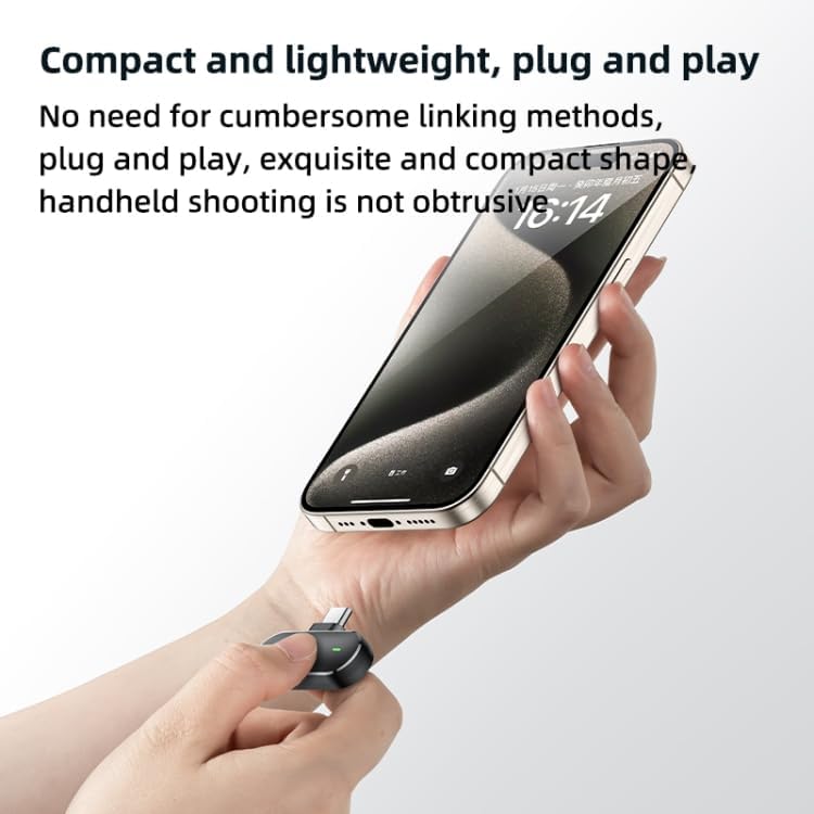 ميكروفون لافاليير لاسلكي 2 في 1 من YESIDO KR16 مزود بمنفذ Lightning