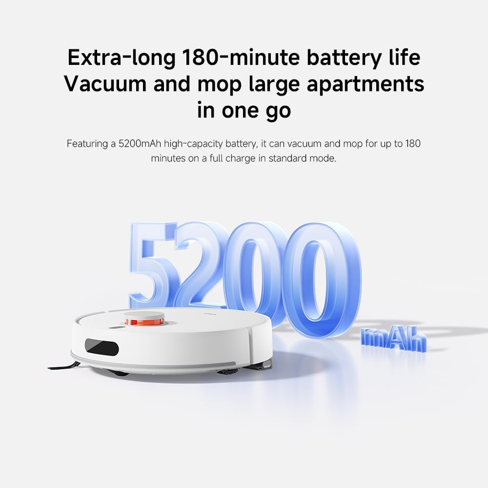 Xiaomi Robot Vacuum H40 – 10,000Pa Suction, LDS Navigation, Auto Dust Emptying, 180min Runtime