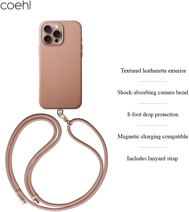 UNIQ COEHL IPHONE 16 PRO (2024) 6.9 MAGNETIC MUSE CHARGING - DUSTY NUDE