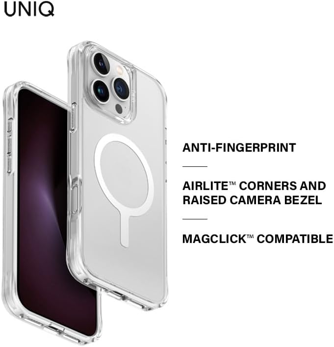 كفر UNIQ LifePro Xtreme MagClick لأيفون 16 برو – شفاف Dove
