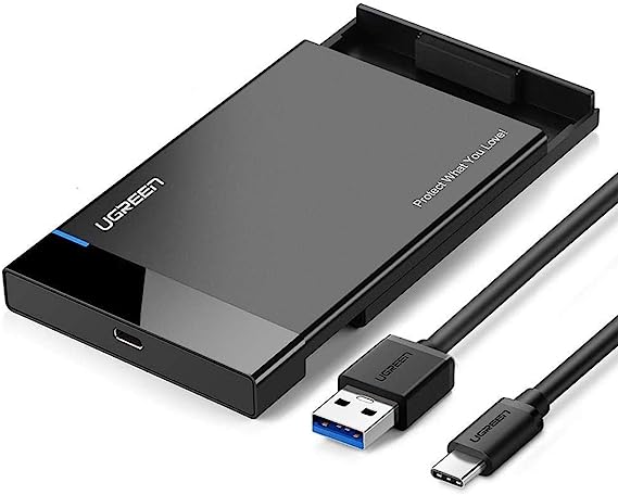 UGREEN 2.5 Inch Hard Drive Box with Built-in USB 3.0 Cable