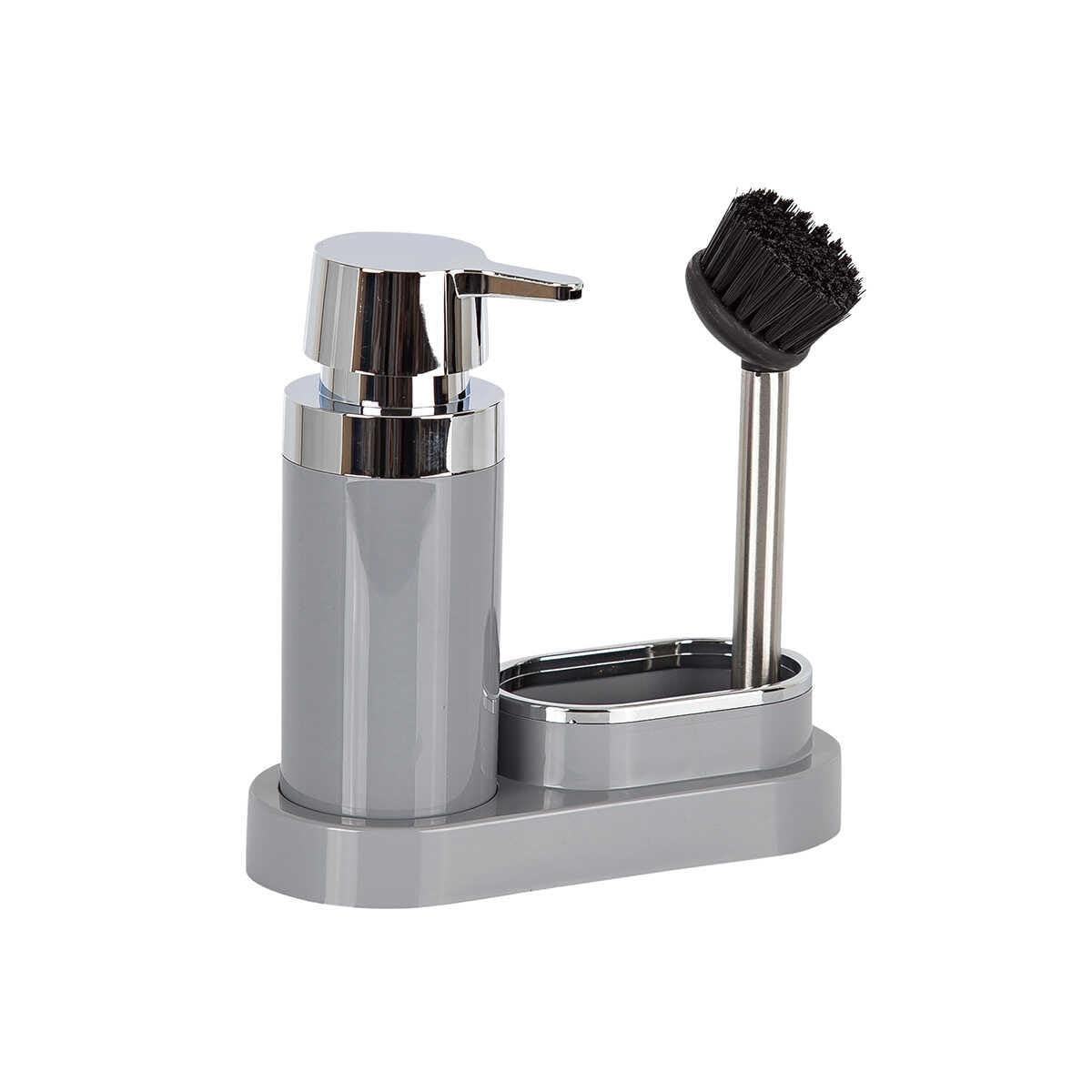 Primanova Polen Soap Dispenser with Brush Holder - Kitchen Set
