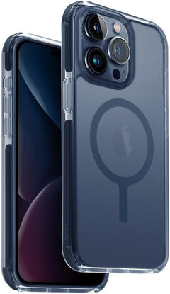 غطاء iPhone 15 Pro UNIQ COMBAT MagClick – أزرق دخاني