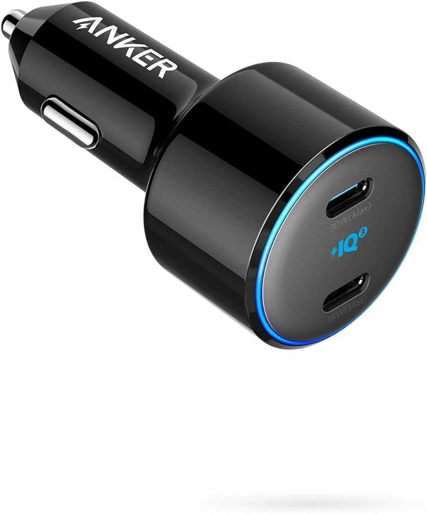 Anker PowerDrive + III Duo شاحن سيارة بقوة 48 واط أسود