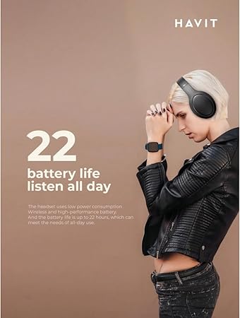 Havit H633BT Wireless Bluetooth Headphones – Over-Ear, Deep Bass
