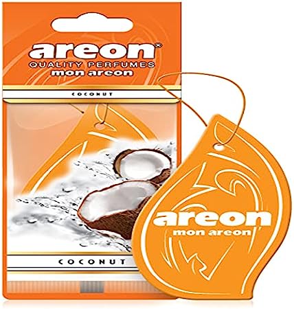 mon areon card freshener - coconut - for car