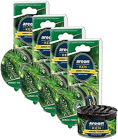 AREON Ken Car Air Freshener - Nordic Forest Scent, Long-Lasting Fragrance