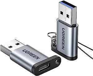 UGREEN USB 3.0-A to USB-C M/F Adapter - Gray