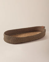 Madame Coco Alsace Large Basket – Natural & Black Woven Wicker