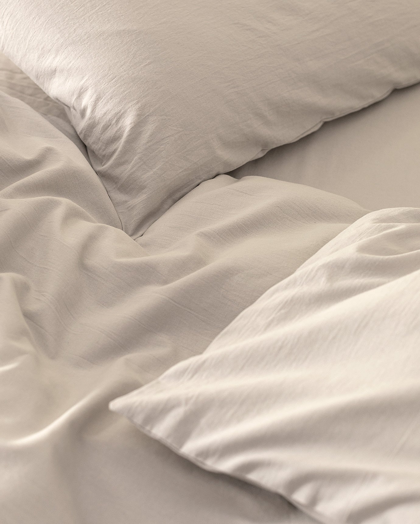 Carla Single Size Fitted Washed Duvet Cover Set - Madame Coco JO