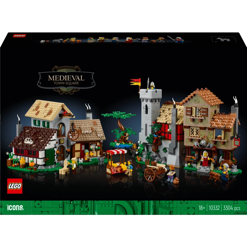 LEGO Icons Medieval Town Square – 3304 Pieces | Set 10332 (Rare Edition)