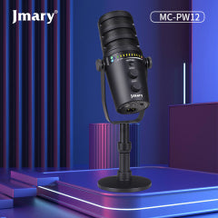 ميكروفون Jmary MC-PW12 بواجهة XLR وUSB ونمط قلبي
