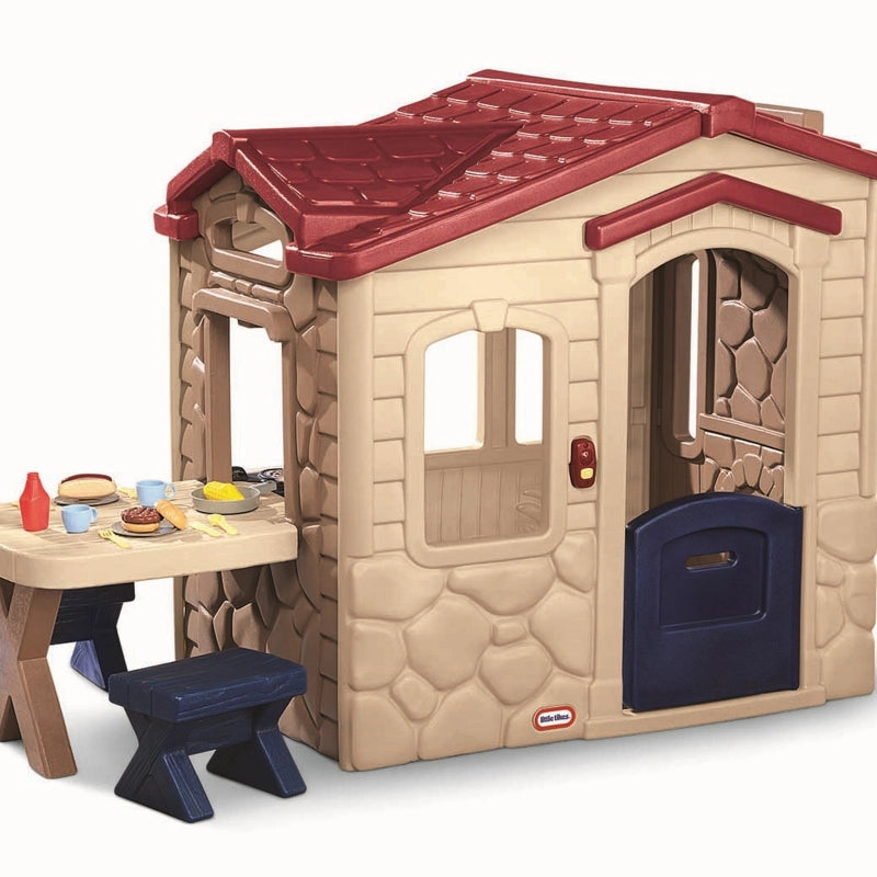 Little Tikes Picnic on the Patio Playhouse – Kids Play House with Table & Accessories