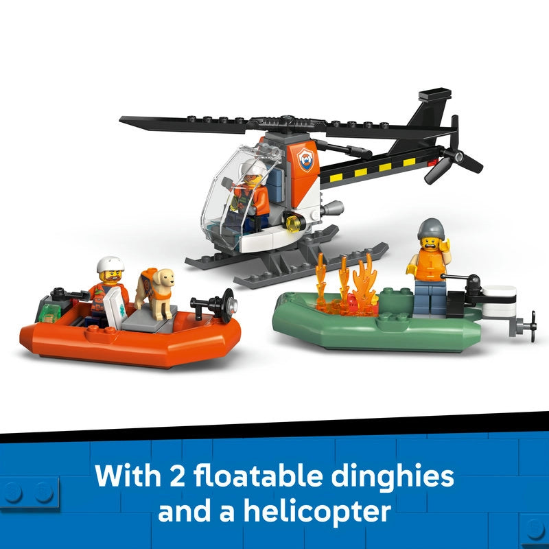 LEGO City Coast Guard Rescue Boat & Helicopter – 742 Pieces | Set 60504