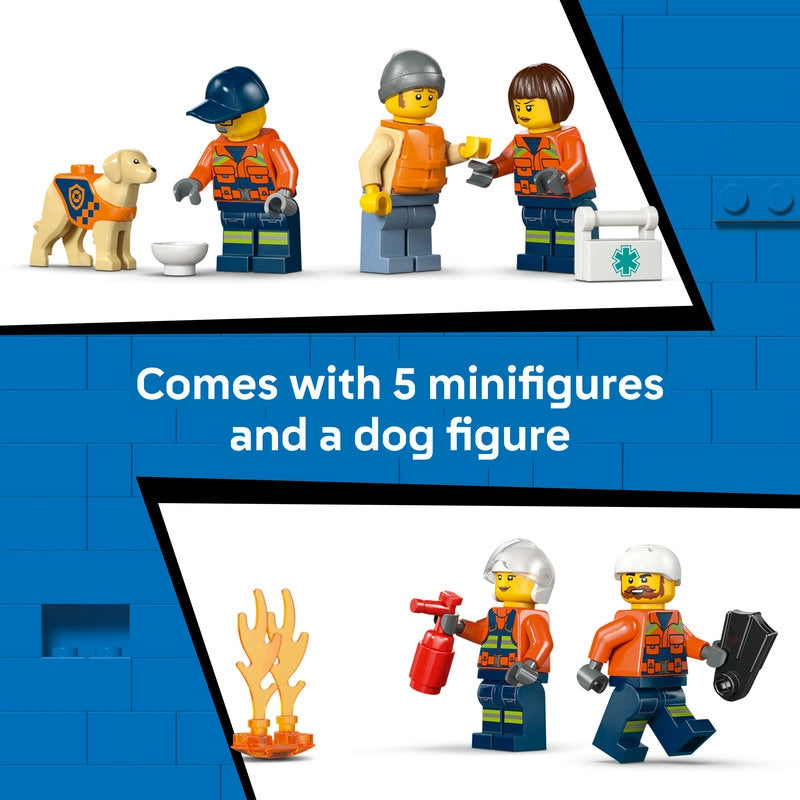 LEGO City Coast Guard Rescue Boat & Helicopter – 742 Pieces | Set 60504
