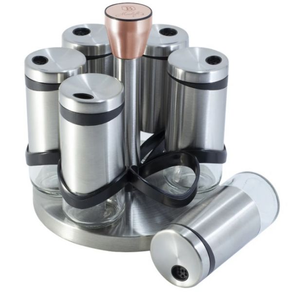 Berlinger Haus 7-Piece Spice Set – Silver & Rose Gold