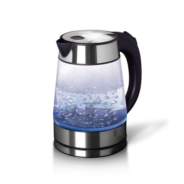 Berlinger Haus 1.7L Electric Glass Kettle – Black-Silver