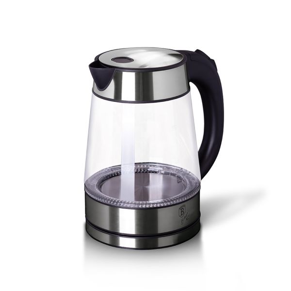 Berlinger Haus 1.7L Electric Glass Kettle – Black-Silver
