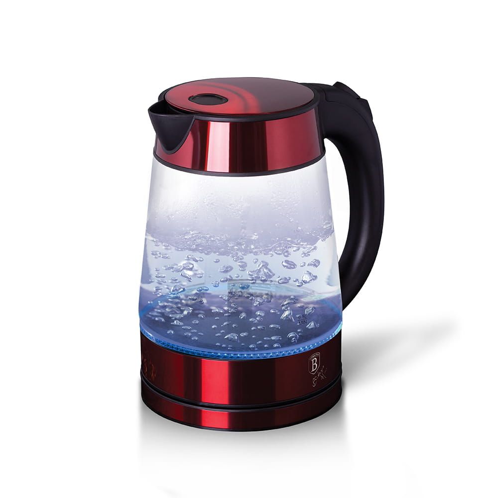 Berlinger Haus 1.7L Electric Glass Kettle – Burgundy