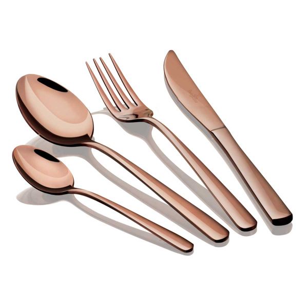 طقم أدوات مائدة 16 قطعة Berlinger Haus – روز غولد لامع
