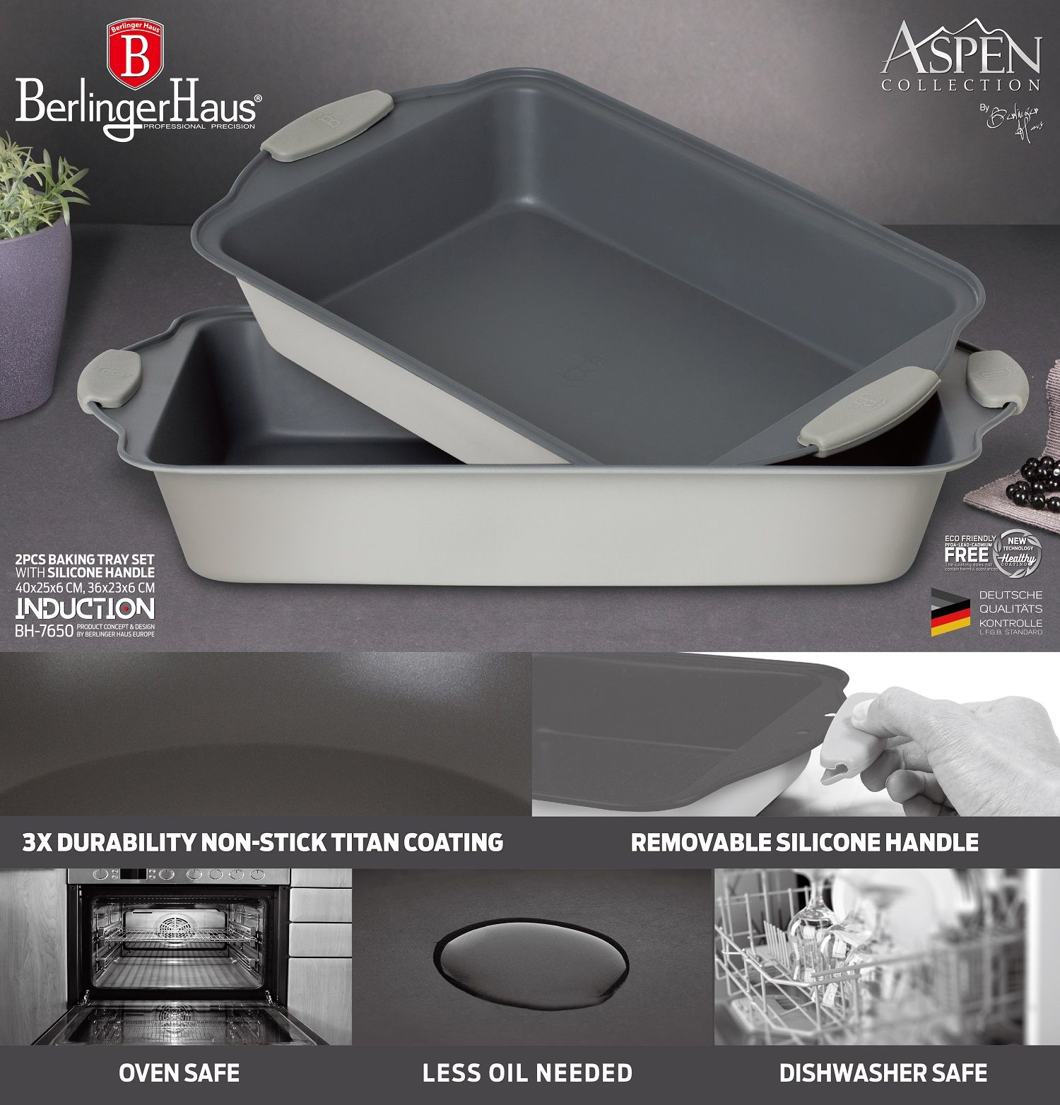 Berlinger Haus 2-Piece Roasting Tray Set – Aspen