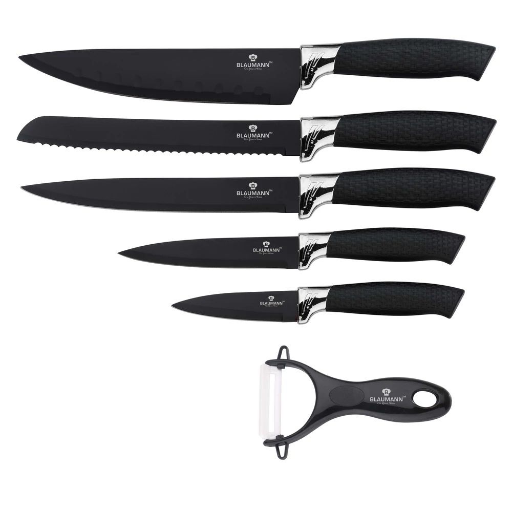Blaumann 6-Piece Knife Set – Black