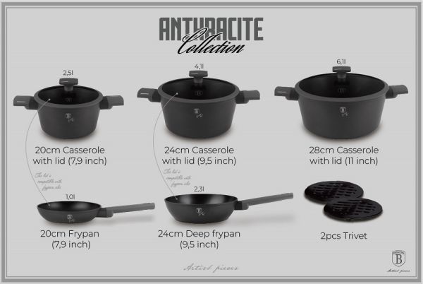 Berlinger Haus 10-Piece Cookware Set – Anthracite