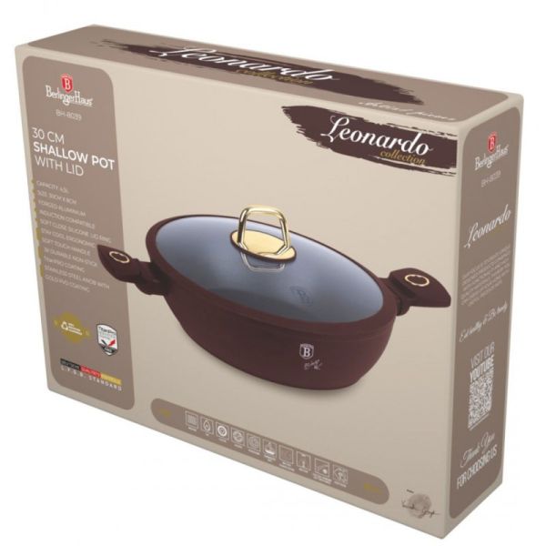 Berlinger Haus Leonardo 30cm Deep Pan with Handles and Lid