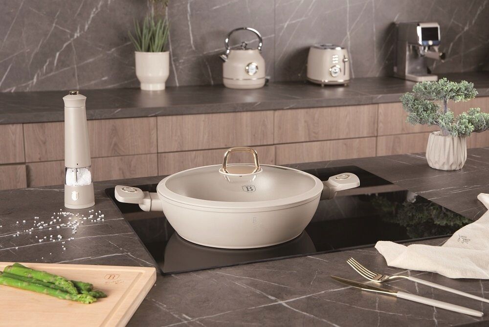 Berlinger Haus Sahara Double-Handle Pan with Lid | Non-Stick & Durable