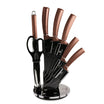 Berlinger Haus 8-Piece Knife Set with Stand - Rose Gold