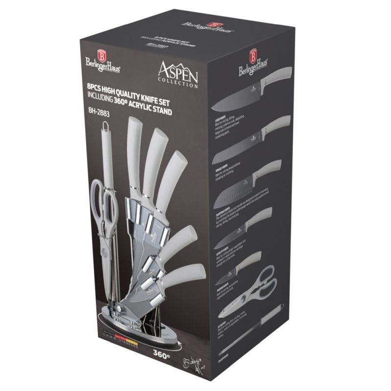 Berlinger Haus 8-Piece Knife Set with Stand - Aspen