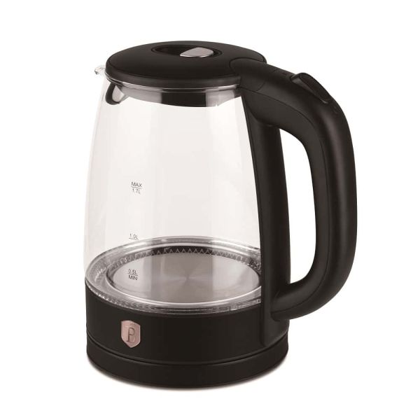 Berlinger Haus 1.7L Electric Glass Kettle – Rose Gold