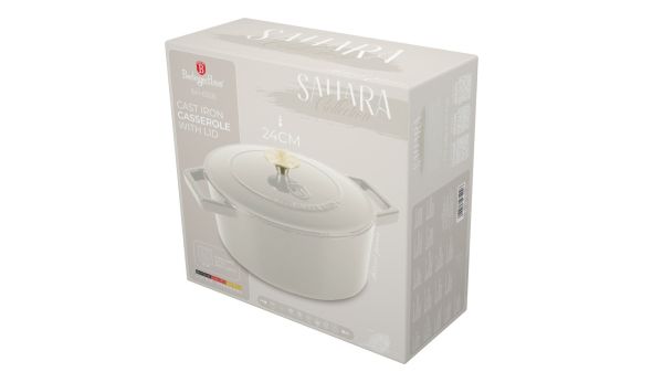 Berlinger Haus Cast Iron 24cm Pot with Lid - Sahara | Durable & Healthy