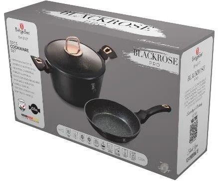 Berlinger Haus 3-Piece Pot & Pan Set - Black-Rose