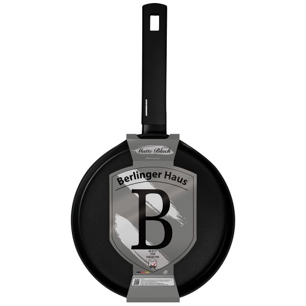 Berlinger Haus 25cm Pancake Pan - Matte Black | Easy & Quick Cooking