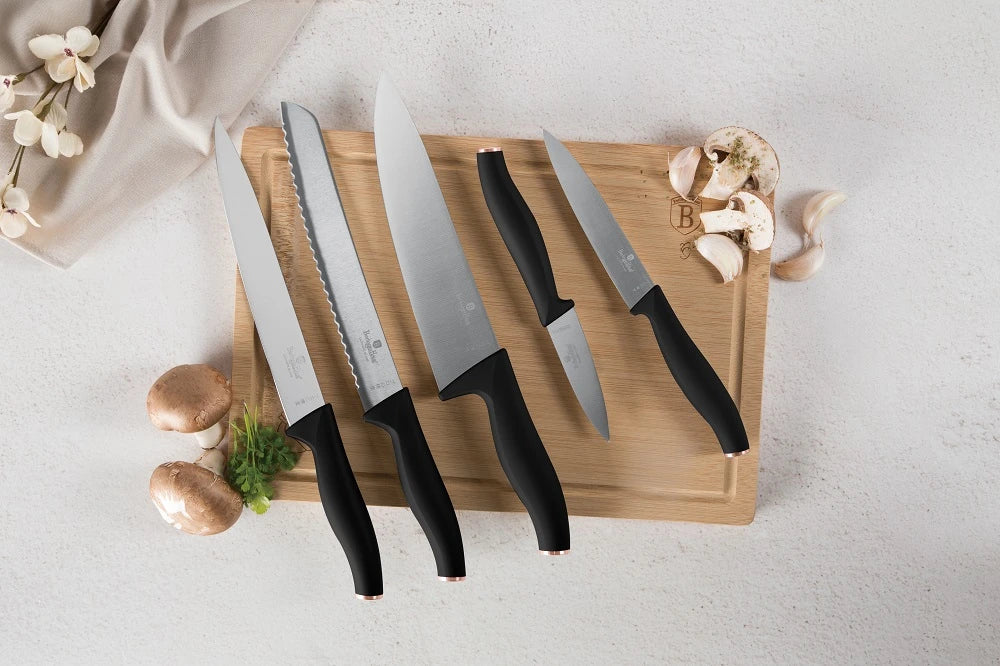 Berlinger Haus 6-Piece Knife & Cutting Board Set – Matte Black