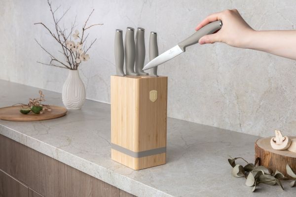 Berlinger Haus Knife Set 6pcs with Stand – Sahara Collection