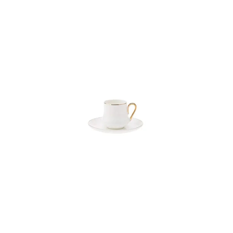 Karaca Helios White 6-Person Coffee Cup Set
