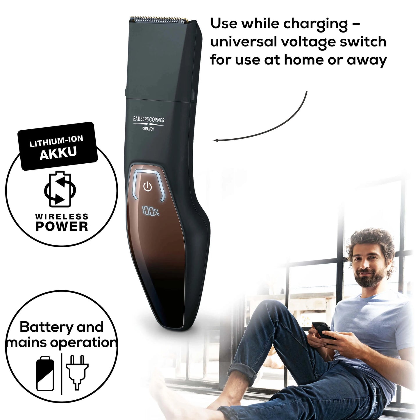 ماكينة تصفيف اللحية بيورير للعناية الدقيقة باللحية