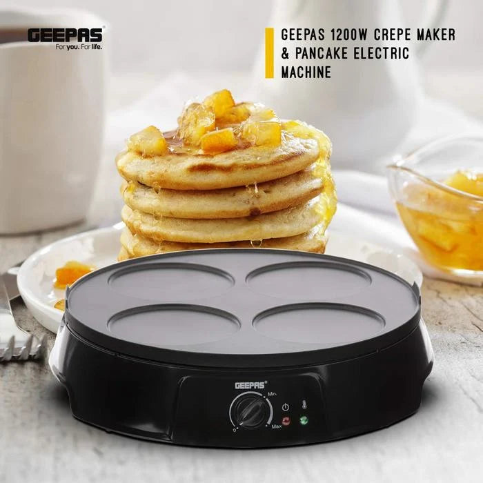 Geepas Crepe Maker 12" Non-Stick Plate 1200W