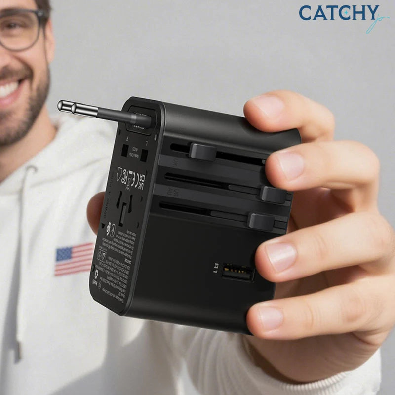 شاحن ACEFAST Z8 GaN 45W بخمسة منافذ USB-C وUSB-A