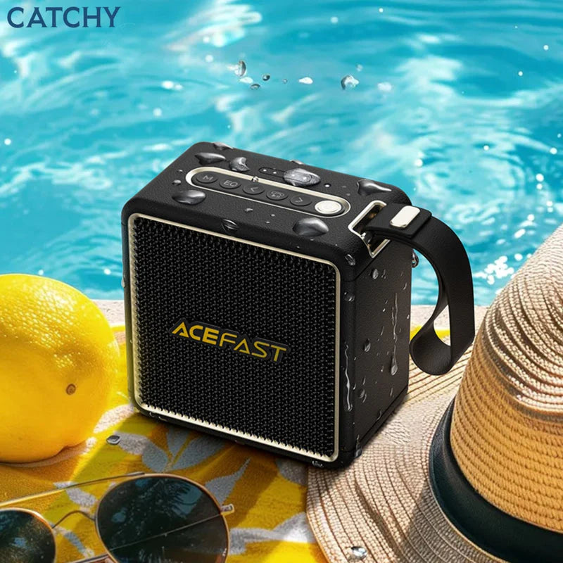 ACEFAST Rugged Waterproof Bluetooth Speaker | IPX7 | LED Lighting | Shockproof | Outdoor Adventure
