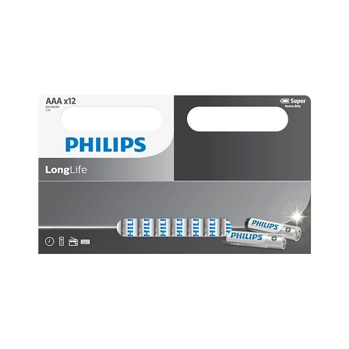 Philips LongLife R03L12W/40 AAA Battery – Long Lasting