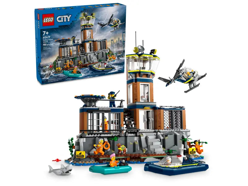LEGO سيتي – جزيرة السجن مع 7 شخصيات – مغامرة الشرطة