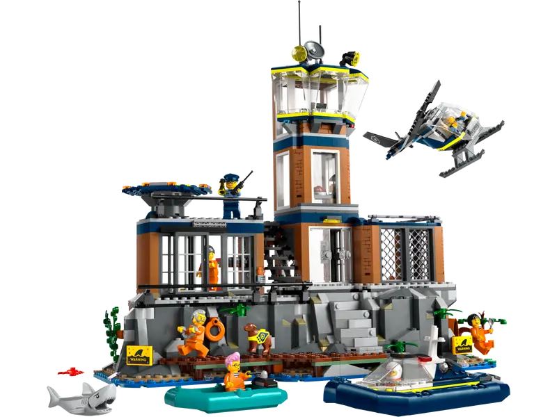 LEGO City Police Prison Island Set with 7 Minifigures