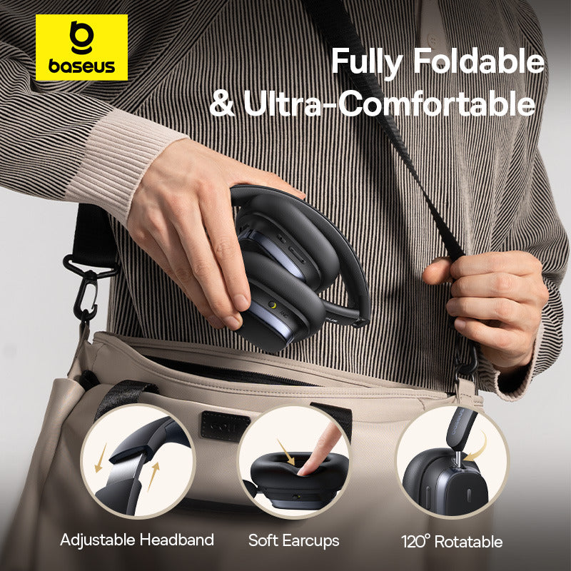 سماعات الرأس اللاسلكية المزودة بخاصية إلغاء الضوضاء Baseus Bowie H1s