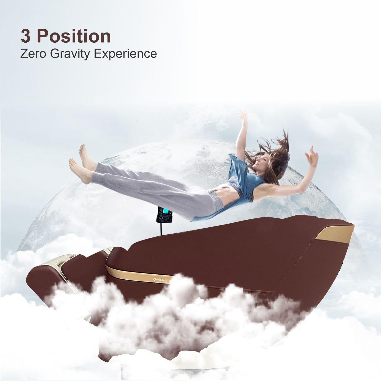 اريس كرسي تدليك من يو كلاس الية تدليك مغناطيسية (بيج/بني)