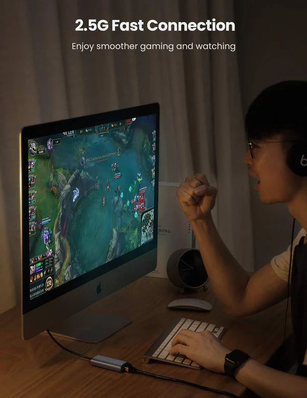 محول UGREEN CM275 USB-C إلى إيثرنت بسرعة 2.5 جيجابت